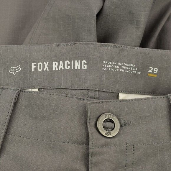 FOX RACING Mens Pewter Gray SLAMBOZO 2.0 Cotton Stretch Cargo Shorts 29 NWT - Picture 3 of 3